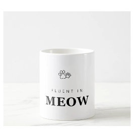 Café Taza con impresión de pata de amante de gato diver