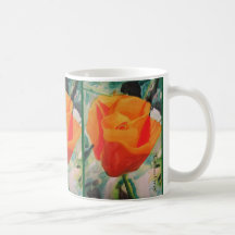 Taza con la "amapola de California" por Larsen