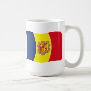 Café Taza con la bandera de Andorra