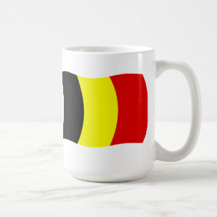Café Taza con la bandera de Bélgica