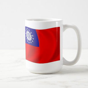 Café Taza con la bandera de Birmania