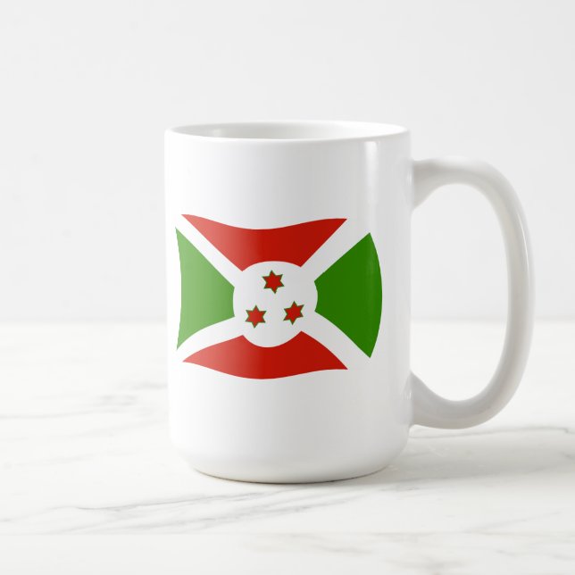Café Taza con la bandera de Burundi (Derecha)