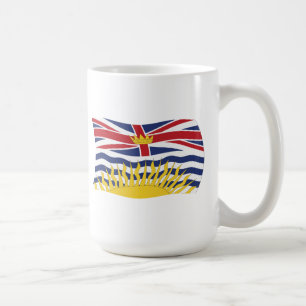 Café Taza con la bandera de Columbia Británica
