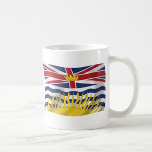 Café Taza con la bandera de Columbia Británica