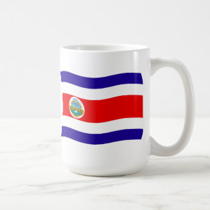Café Taza con la bandera de Costa Rica