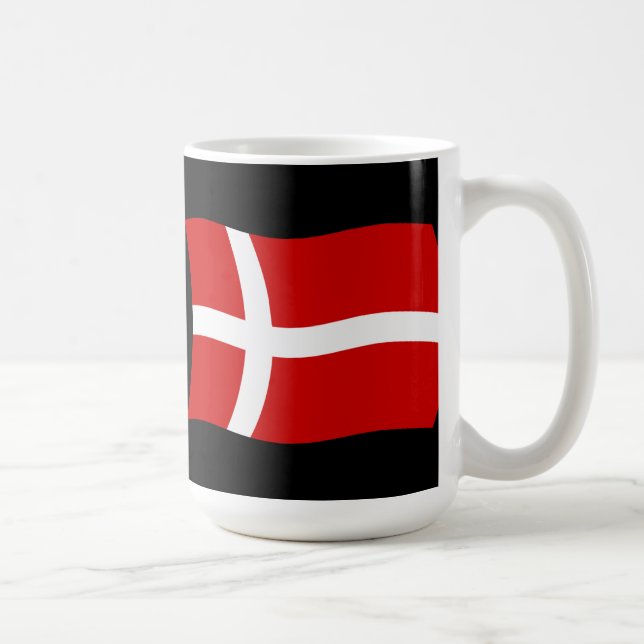 Café Taza con la bandera de Dinamarca (Derecha)