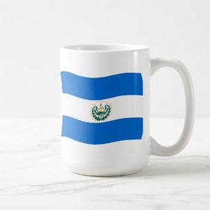 Café Taza con la bandera de El Salvador