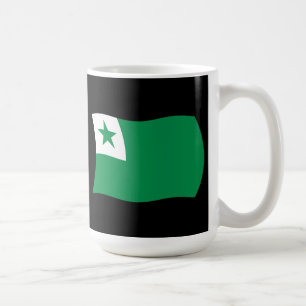 Café Taza con la Bandera de Esperanto