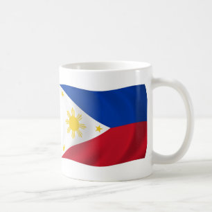 Café Taza con la bandera de Filipinas