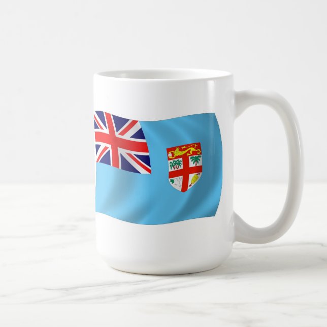 Café Taza con la bandera de Fiyi (Derecha)