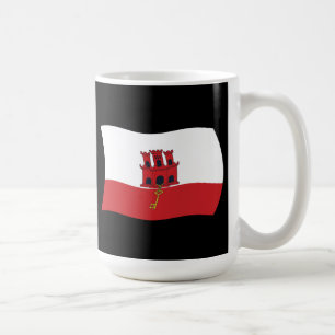 Café Taza con la bandera de Gibraltar