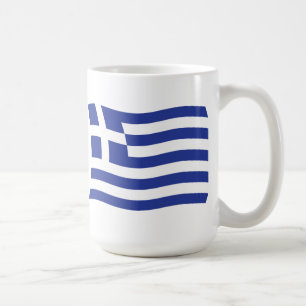 Café Taza con la bandera de Grecia