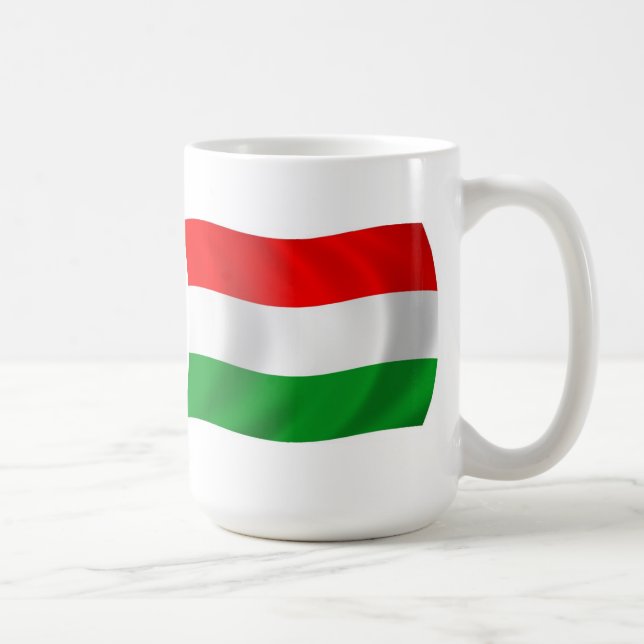 Café Taza con la bandera de Hungría (Derecha)