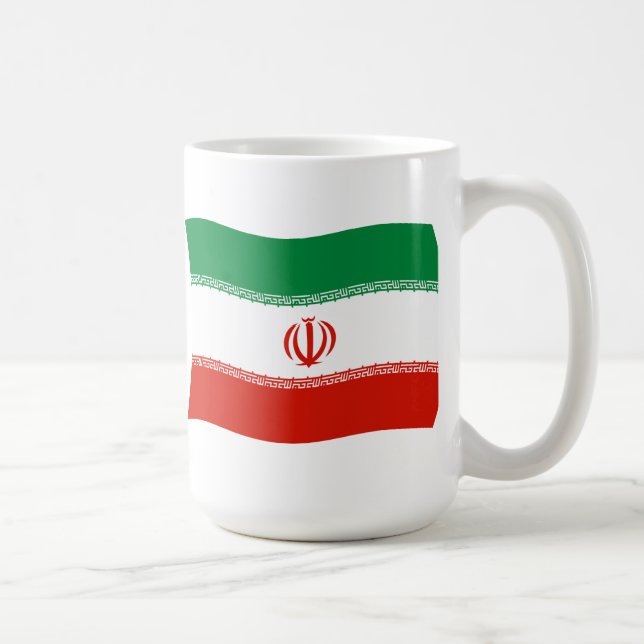 Café Taza con la bandera de Irán (Derecha)
