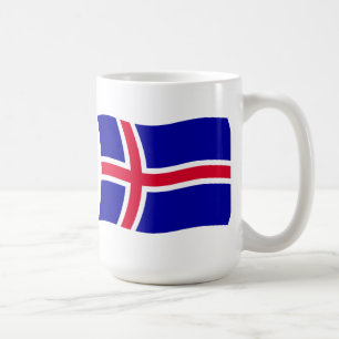 Café Taza con la bandera de Islandia