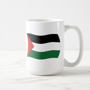 Café Taza con la bandera de la Autoridad Palestina