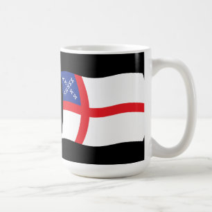 Café Taza con la bandera de la Iglesia Episcopal de EE.