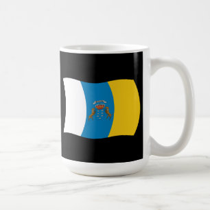 Café Taza con la bandera de las Islas Canarias