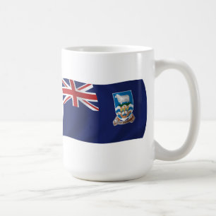Café Taza con la bandera de las Islas Malvinas