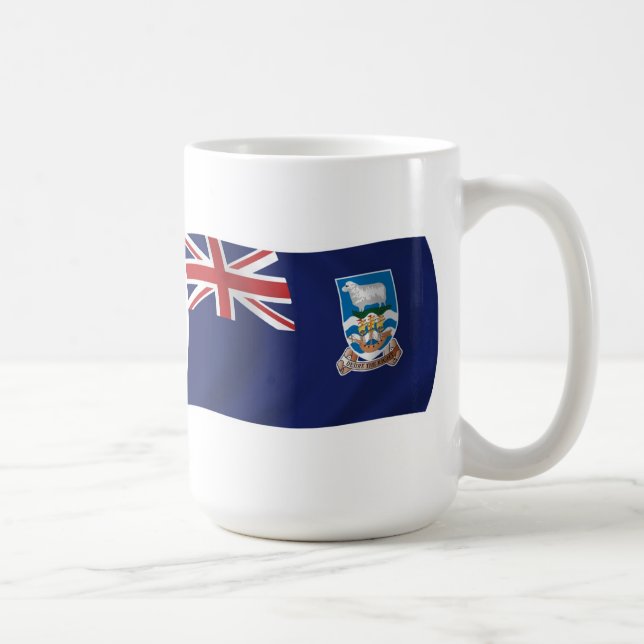Café Taza con la bandera de las Islas Malvinas (Derecha)