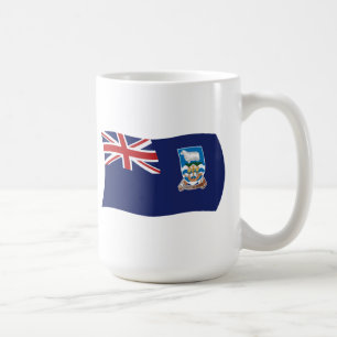 Café Taza con la bandera de las Islas Malvinas