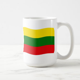 Café Taza con la bandera de Lituania
