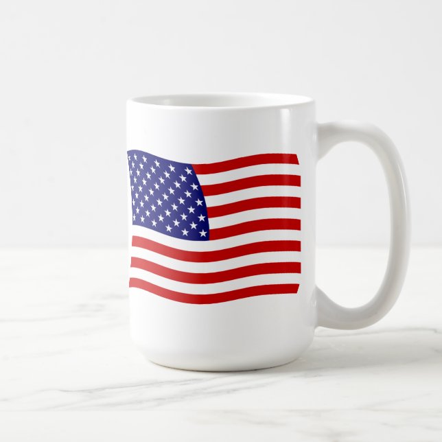 Café Taza con la bandera de los Estados Unidos de Améri (Derecha)