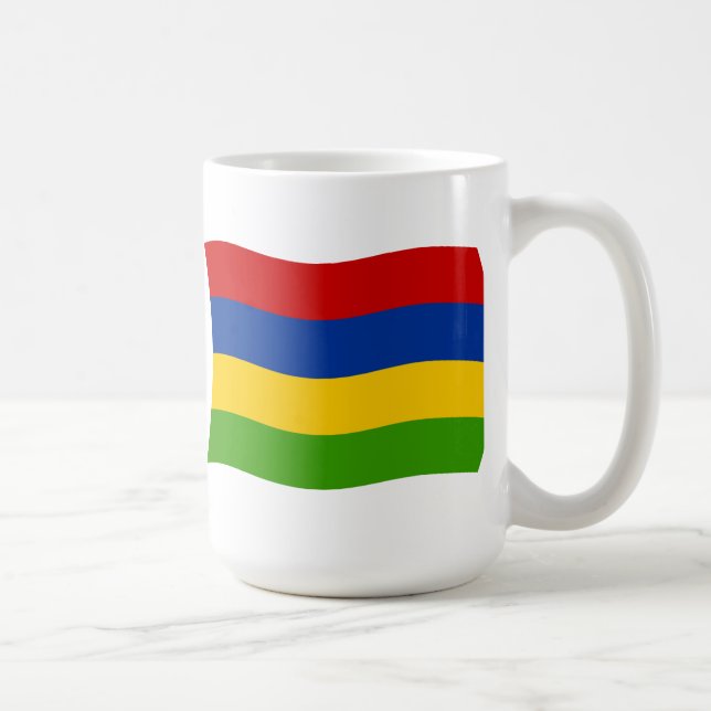 Café Taza con la bandera de Mauricio (Derecha)