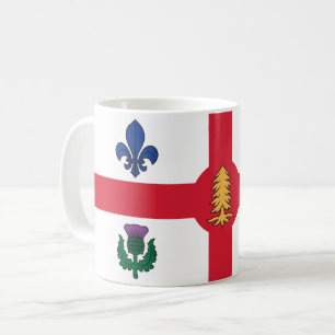Café Taza con la bandera de Montreal, Canadá