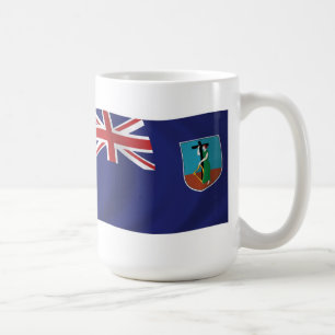 Café Taza con la bandera de Montserrat