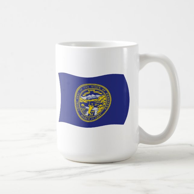 Café Taza con la bandera de Nebraska (Derecha)