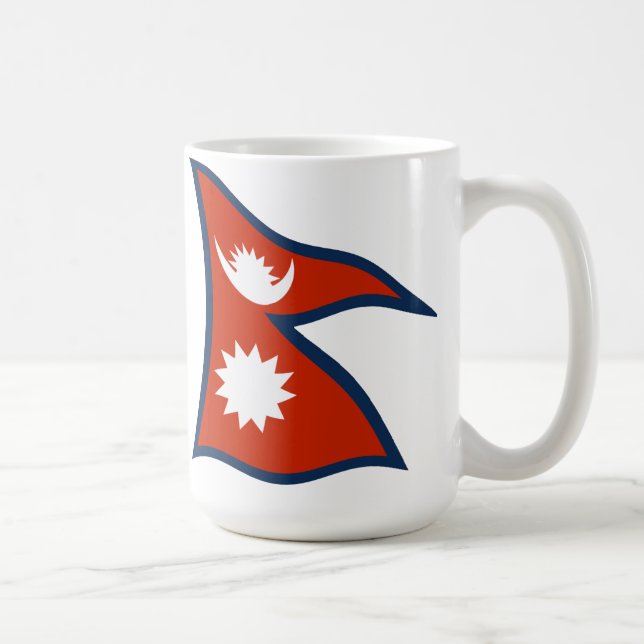 Café Taza con la bandera de Nepal (Derecha)
