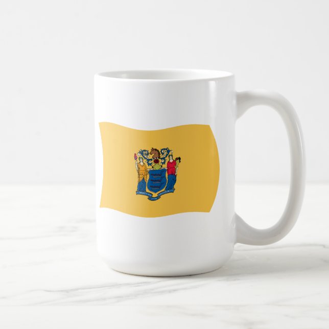 Café Taza con la bandera de Nueva Jersey (Derecha)