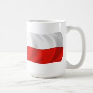 Café Taza con la bandera de Polonia