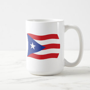 Café Taza con la bandera de Puerto Rico