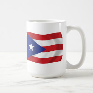 Café Taza con la bandera de Puerto Rico