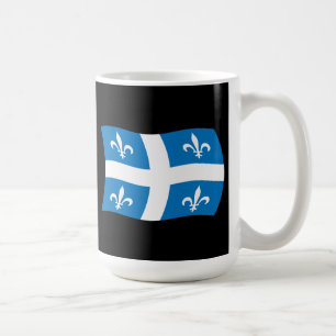 Café Taza con la bandera de Quebec