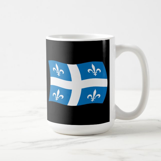 Café Taza con la bandera de Quebec (Derecha)