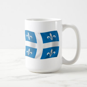 Café Taza con la bandera de Quebec