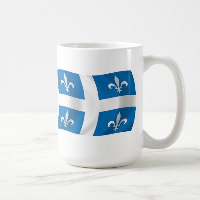 Café Taza con la bandera de Quebec (Derecha)