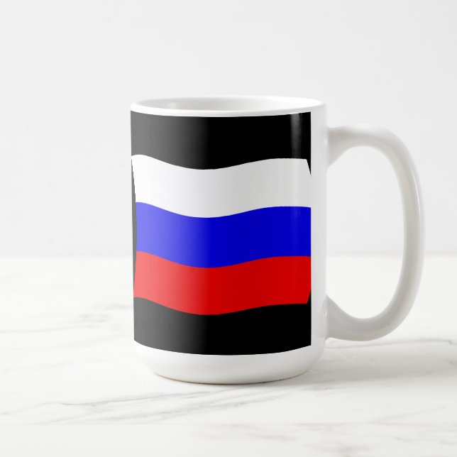 Café Taza con la bandera de Rusia (Derecha)
