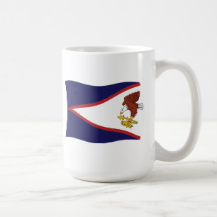 Café Taza con la bandera de Samoa Americana