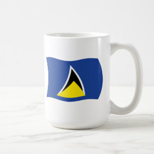 Café Taza con la bandera de Santa Lucía