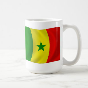 Café Taza con la bandera de Senegal