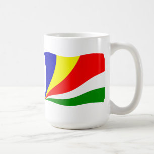 Café Taza con la bandera de Seychelles