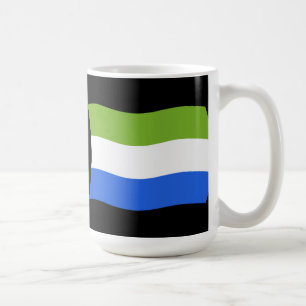 Café Taza con la bandera de Sierra Leona