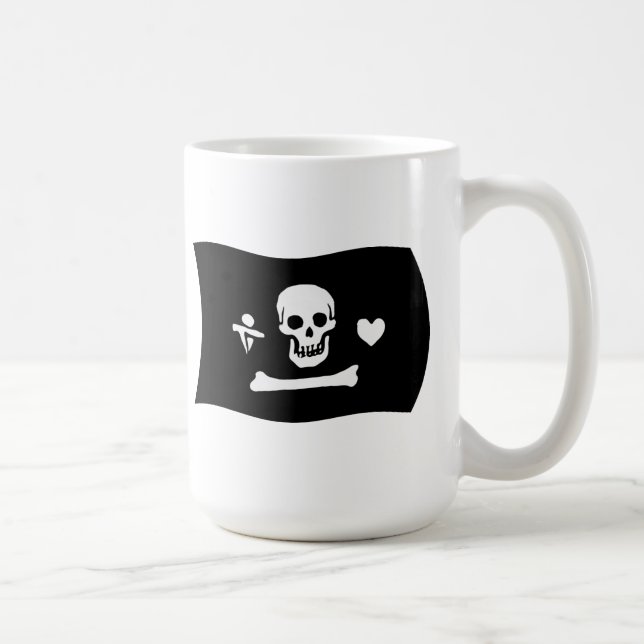 Café Taza con la bandera de Stede Bonnet (Derecha)