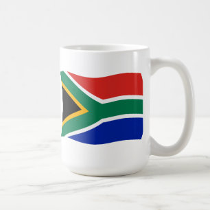 Café Taza con la bandera de Sudáfrica