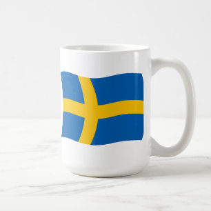 Café Taza con la bandera de Suecia