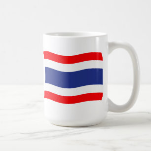 Café Taza con la bandera de Tailandia